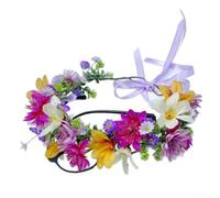 Couronne florale avec composition artisanale de fleurs et de feuillage pour des thèmes photo inspirés des livres d'histoires