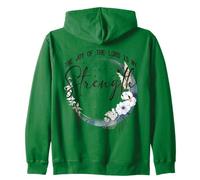 Couronne Florale avec Inscription « The Joy of The Lord is My Strength » Sweat à Capuche