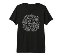 Couronne Florale chrétienne « Off to Praise The Lord » T-Shirt Haut de Gamme