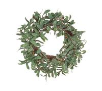 Couronne Florale de Porte Artificielle 65 cm Décoration Faite à la Main Verte Da