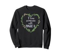 Couronne Florale en Forme de cœur « I Love Someone with Fragile X » Sweatshirt