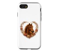 Couronne Florale en Forme de cœur pour Cheval Coque pour iPhone SE (2020) / 7/8