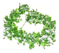 Couronne florale en rotin artificiel de 180 cm, couronne de trèfle vert pour décoration de la Saint-Patrick, matériau PE semi-fabriqué à la main pour maison, porte, mur, photographie de mariage