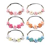 Couronne florale pour cheveux - Couleur vive - Bandeaux de fleurs pour femme - Couronnes de fleurs pour le marché