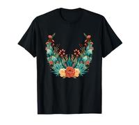 Couronne Florale Romantique Bouquet de Fleurs Sauvages Jardin T-Shirt