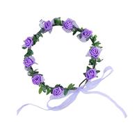 Couronne Florale Rose Bandeau Élastique Bandle De Fleurs Céchers Fleur Décors Couvre-chefs Pour Les Mariages Voyage Et Tous Les Jours À Usage Couronne