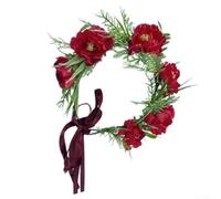 Couronne florale rose conçue pour les coiffures superposées lors de mariages, bals de fin d'année et réunions semi-formelles