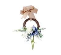 Couronne florale synthétique en rotin - Couleur vive - Décoration murale pour salon, chambre à coucher, mariage, intérieur et extérieur