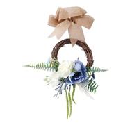 Couronne florale synthétique en rotin de couleur vive pour décoration murale de salon, chambre à coucher, mariage, intérieur et extérieur, couronne colorée longue durée