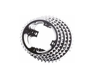 COURONNE FSA DH 1X9V 34 DENTS BCD 104MM 4 TROUS RONDS VTT NOIR ARGENT ALUMINIUM