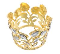 Couronne Garçon et Filles en Alliage Cristal, Mini Modèle Décoratif | Or Scintillant, Légère et Résistante à Déformation, pour Présents et Événements à Thème