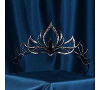 Couronne gothique, couronne de reine, serre-tête de sorcière, accessoires de costume, convient pour Halloween, le mascarade et autres occasions, accessoires de cheveux de mariage Taille UniquePortrait