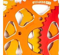 Couronne jaune Stage6 53 dents pour Peugeot/Rieju