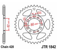 Couronne JT. acier standard 1842 - 428