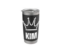 Couronne Kim Queen - Prénom personnalisé anniversaire #1 gagnant Gobelet isotherme en acier inoxydable double paroi