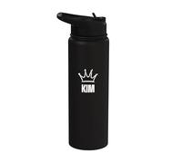 Couronne Kim Queen - Prénom personnalisé anniversaire #1 gagnant Stainless Steel Insulated Water Bottle