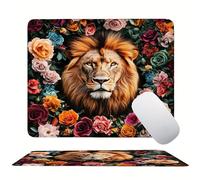 Couronne Lion Tapis de Souris 290 x 240 mm, Tapis de Souris Gaming de Haute Précision, Bords Cousus, Base en Caoutchouc Antidérapante, Glisse Ultra-Douce et Un Suivi Optimal, Travail Domicile s0z-150