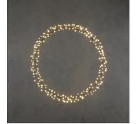 Couronne lumineuse de 150 lumières LED blanc chaud - IP44 - Ø40 cm - Noir - Luca Lighting