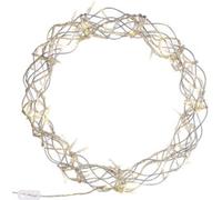 Couronne lumineuse décorative 30 cm avec 90 LED blanc chaud [Lunartec]