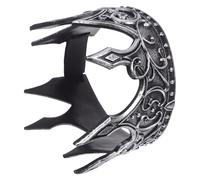 Couronne Majestueuse Homme en Mousse Pu Argenté, Célébration Halloween