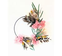 Couronne murale de fleurs séchées d20cm