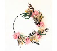 Couronne murale de fleurs séchées d30cm
