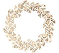 Couronne murale en bois à décorer Ø 32 cm - Feuilles - Artemio Beige G