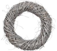 Couronne naturelle en white washed - Ø 30 cm - Couronne de porte en bois