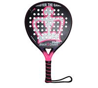 Couronne Noire - Raquette de Padel Piton Nakano - Forme Ronde - Contrôle et Puissance - Poids 350 g - Cadre 38 mm, 80% en Fibre de Carbone - Résistant - Gomme Eva15 Soft