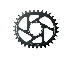 COURONNE OVALE GECKO TRACK SRAM BB30 32 DENTS NOIR LEONARDS RACING VTT POUR VÉLO