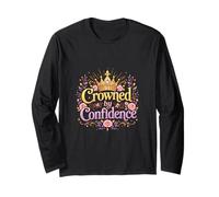 Couronné par Confidence Floral Queen Typographie Manche Longue