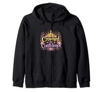 Couronné par Confidence Floral Queen Typographie Sweat à Capuche
