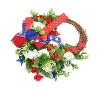 Couronne patriotique du 4 juillet, décorations pour le jour de l'indépendance, pour porte d'entrée et cheminée