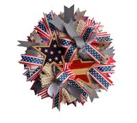 Couronne patriotique du drapeau U S pour porte d'entrée célébrant 250 ans d'identité mélange de tissu résistant aux intempéries (2)