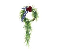 Couronne patriotique pour décoration de porte, rouge, blanc et bleu, 4 juillet pour décorations de porte, couronne F