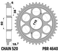 Couronne PBR acier C45 revenu 4640 - 520 43 dents