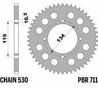 Couronne PBR acier standard - 530 48 dents
