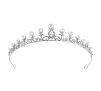 Couronne Pearl Bridal Crown Bridal Headdress Birthday Dinner Crown Wedding pour Mariage Bal