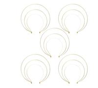 Couronne pour Femmes 5 Pcs en Fer à Trois Couches Élégante | Mariages et Soirées de Bal, Style Déesse, Maintien Stable, Confortable, sans Irritation, Couleur Or