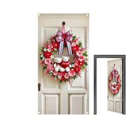 Couronne pour la Saint-Valentin - Polyester 180x90 cm | Panneau Romantique en Forme de cœur, pour Porte d'entrée, Porche, Patio, Maison, hôtel, Appartement, fête, Amour, décoration idéale