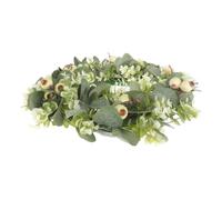 Couronne pour Porte D'entrée en Plastique Vert, Légère et Solide | Décoration Murale Créative, pour Vitrine de Magasin et Entrée, Aspect Chic, Suspendue Facilement