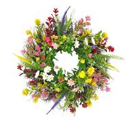 Couronne pour porte principale | Grande décoration extérieure de végétation artificielle - Guirlande de printemps pour porte d'entrée extérieure - Pour maison, intérieur, salon, chambre, balcon, mur P