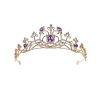 Couronne Princesse Couronne de bijoux élégante ornée de pierres précieuses étincelantes, idéale for une fête ou un anniversaire. Un bijou exquis.(Purple)