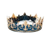 Couronne Princesse Couronne de cheveux en métal, serre-tête, diadème rond, cadeau for fille(Gold)