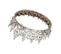 Couronne Princesse Couronnes royales en métal for reines et rois, diadèmes de mariée, coiffes banquet, tiares(Gold-color)