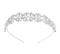 Couronne Princesse Diademes Mariage, Cristal Diademe Femme et Fille, Couronne de Princesse en Argent et Cristal, Couronne Strass Diadème Princesse, pour Concours de Beauté, Mariages, Fêtes, Spectacle