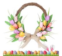 Couronne Printanière | Décoration Florale Artificielle,Décoration Porte Entrée,pour Extérieur Intérieur Chambre Salon Mariage Fêtes