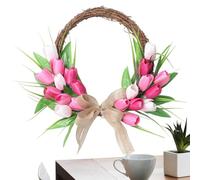 Couronne Printanière | Décorations en Fleurs Artificielles - Couronne de Printemps,pour Salon, Chambre, Intérieur, Extérieur, Maison, Fenêtre, Mur, Mariage, Fête,
