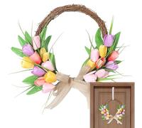 Couronne Printanière | Support Décoratif Floral | Couronne de Porte pour la Saison de Printemps | pour Mur Fenêtre Maison Intérieur Extérieur Salon Chambre Mariage Fête et Vacances