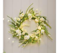 Couronne Printanière Tulipes Jaune Sorbet & Marguerites